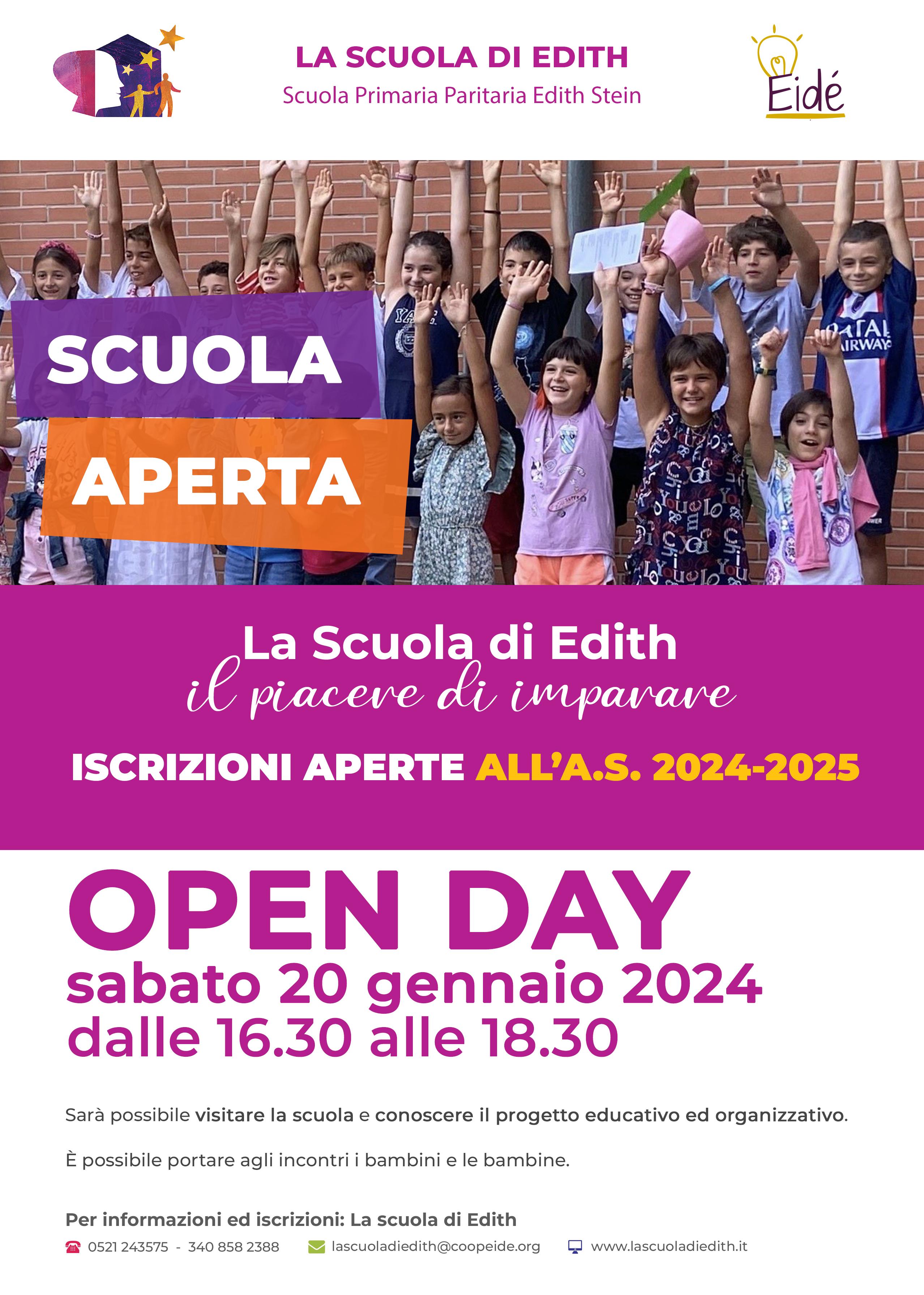 OPEN DAY – 20 gennaio 2024, ore 16.30